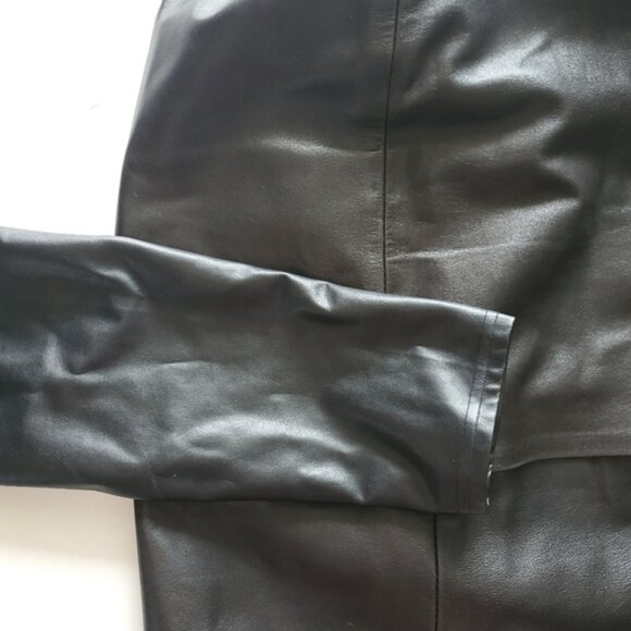 Vintage black brown tiered leather skirt - Picture 9 of 11